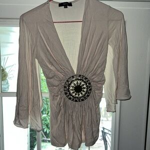 Statement beige top